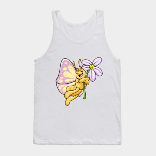 Butterfly in love with a flower Tank Top